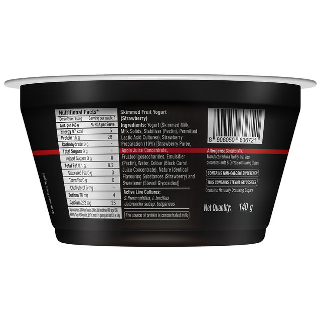 Epigamia Turbo 12 g Protein Yogurt | Strawberry 140 g Combo
