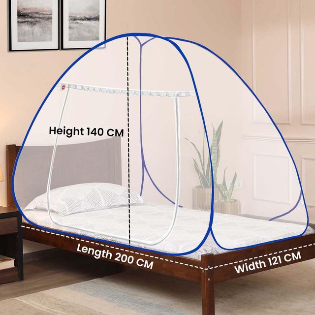 Mr. Right Foldable Mosquito Net For Single Bed | WHite - 6 x 4 ft