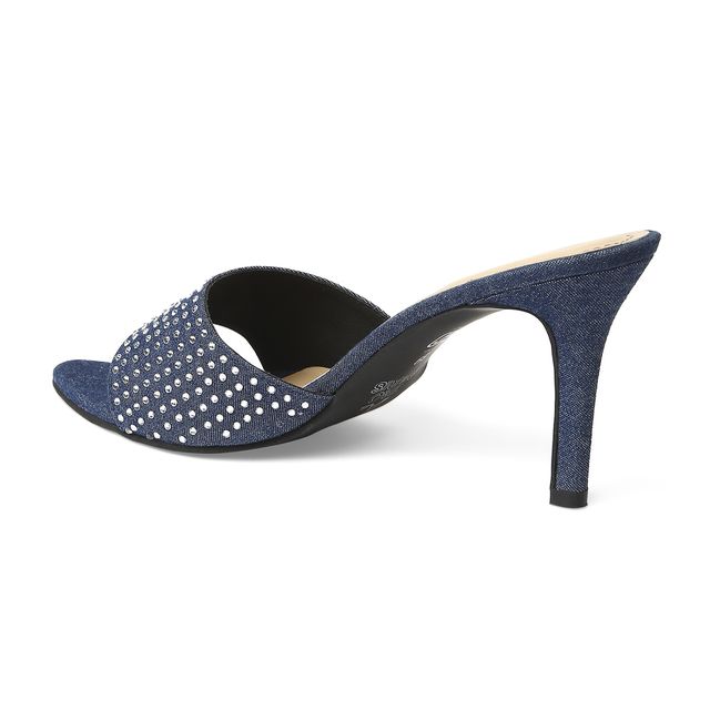 Tao Paris Textured Open Toe Suede Stiletto Heels Women's Blue | UK6