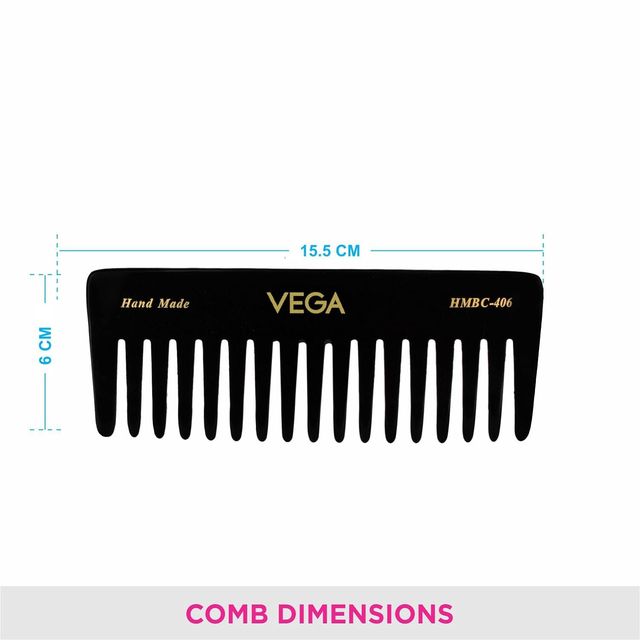 VEGA Shampoo Hair Comb - Large Hmbc-406 | Black