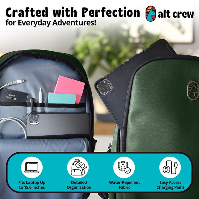 Alt Crew Unisex Solid Synthetic Leather 28 L Backpack | Assorted