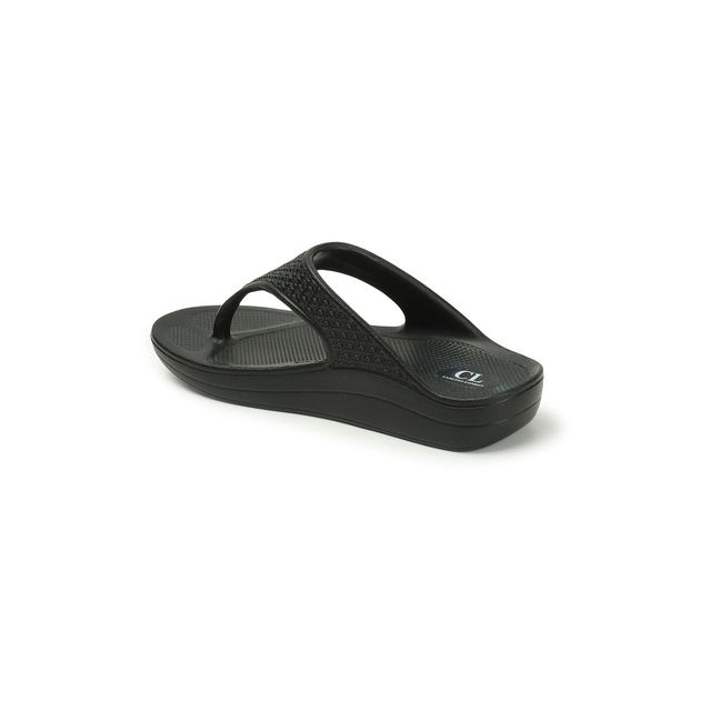 Carlton London Black Comfortable Women's Flip Flops - UK 7