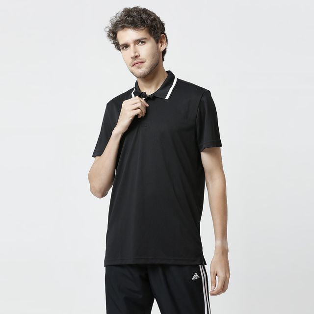 Adidas Men's Solid Black Polo T-Shirt | M | DP6034