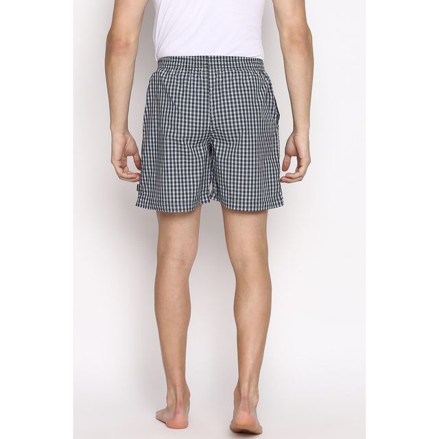 Van Heusen Apparel Men Combed Cotton Assorted Checkered Boxer Shorts | XXL | Pack Of 2
