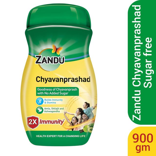Zandu Chavanprashad Sugar Free Chyawanprash with Amla, No Added Sugar, Ashwagandha & Shilajit