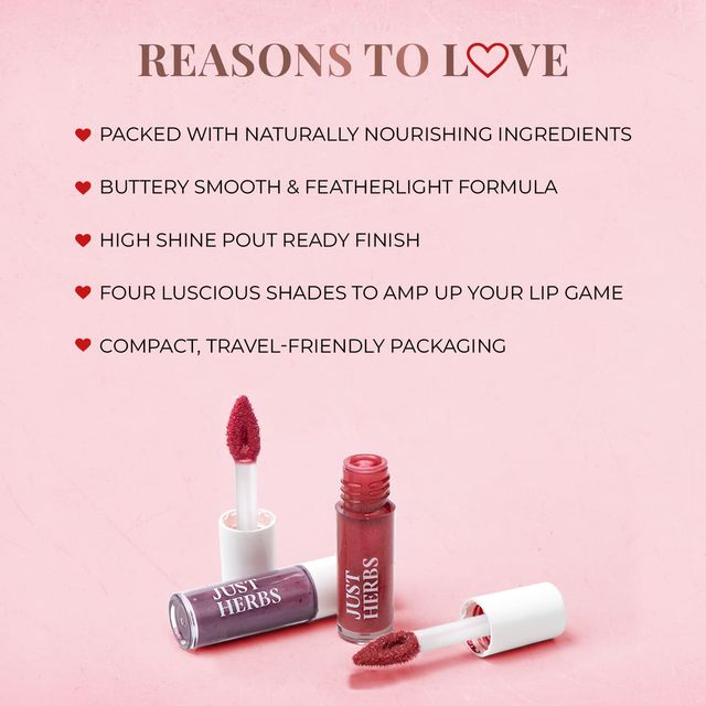 Just Herbs Serum Infused Lip Gloss (Deep Love)