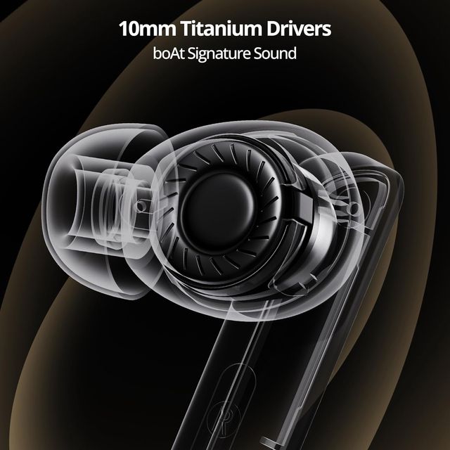 boAt Airdopes 800 TWS Earbuds w/ Dolby Audio, High Fidelity Drivers, 4 Mics ENx Tech & Hearables App(Interstellar Black)