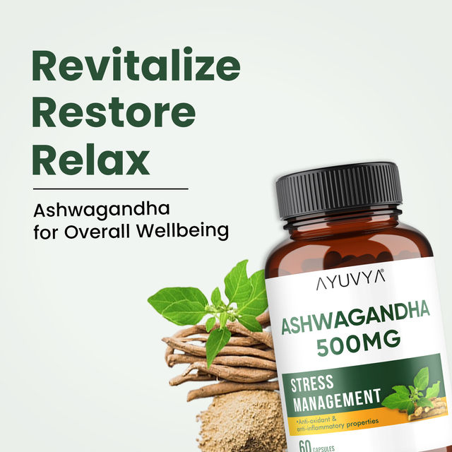 Ayuvya Ashwagandha Health Supplement for Stress Management