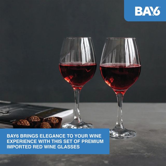 BAY6 Imported Red Wine Glass Set - 460 ml - (2pc)