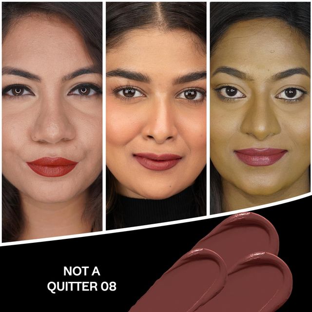 Faces Canada Comfy Matte Creme Lipstick - Not A Quitter 08, 8HR Long Stay | Intense Color