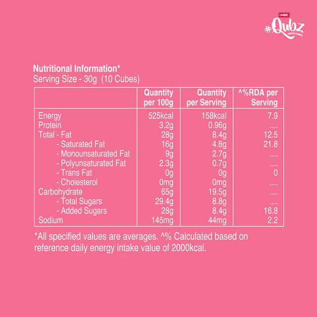 Unibic Qubz Strawberry Wafer Cubes