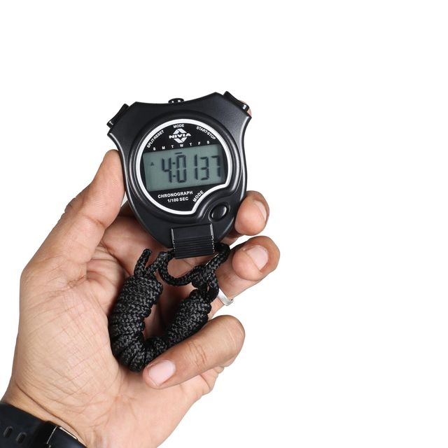 Nivia Unisex Plastic Digital Stopwatch | Black