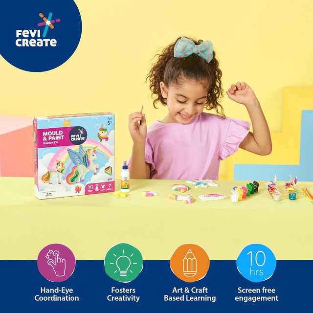 Fevicreate Unicorn Kit - Mould Paint & Play With Magical Unicorns