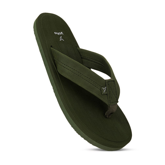 Yoho Men Slippers Bubbles | Olive Green | UK 8