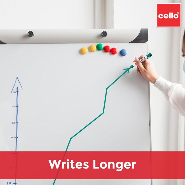 Cello Whitemate Assorted Markers (Pack of 4)