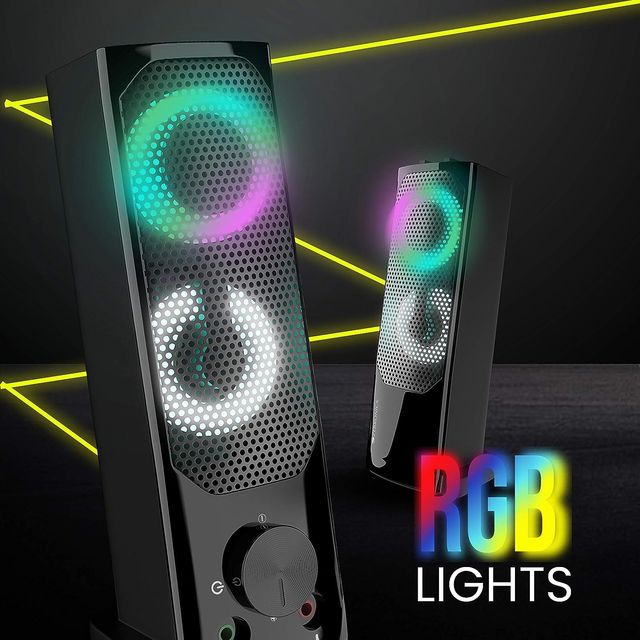 Zebronics Wonder Bar 10 Usb Powered 2.0 Computer Speaker, wired With Rgb Lights