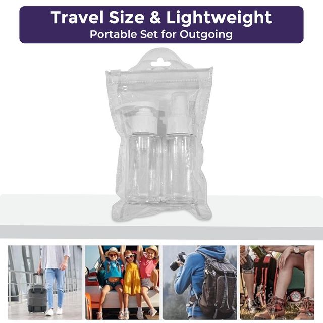 Travel Bottles Kit, Portable Refillable Toiletry Containers Set (Pack 2)