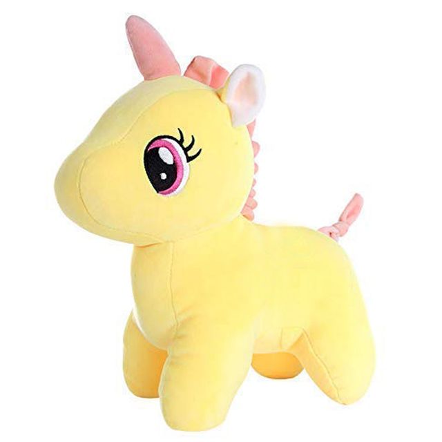 Babique Unicorn Plush Soft Toy Cute Kids Birthday Animal Baby Boys/Girls (25 cm, Yellow)