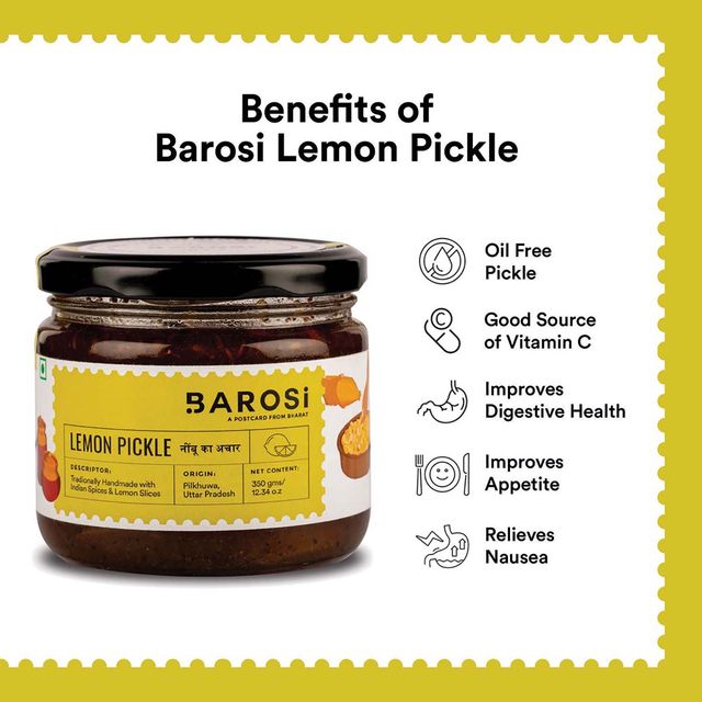 Barosi Lemon Pickle Glass Jar