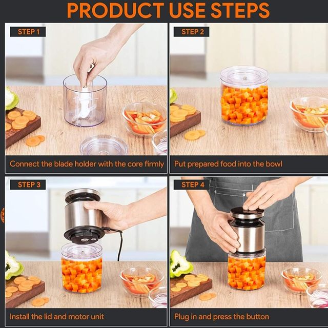 Pigeon Ultra Fast Electric 300 Watts Electric Chopper For Kitchen