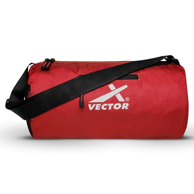 Vector X Unisex Textured Polyester 26 L Gym Bag | Red - Standard