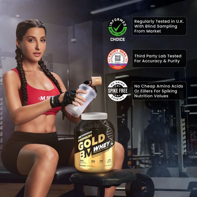 Big Muscles Nutrition Premium Gold Whey | Informed Choice Uk Certified | Isolate Whey Protein Blend