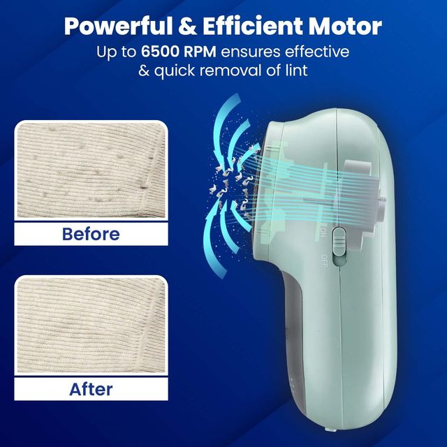 AGARO LR2007 Lint Remover, Fabric Brush, Rechargeable, for Woolen Sweaters, Clothes, Shirts, Jackets