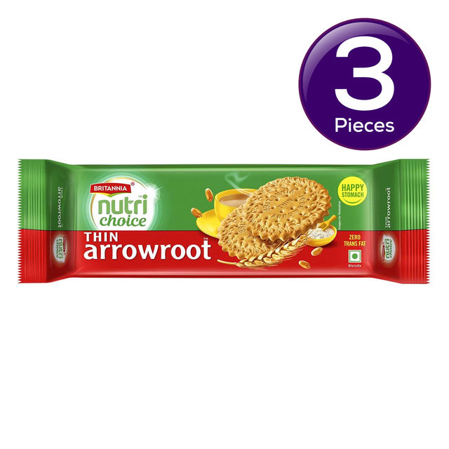 Britannia NutriChoice Thin Arrowroot Biscuits 300 g Combo