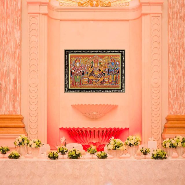 Buy ndianara Colorful Religious Art Painting with Frame, Home Decor at ...