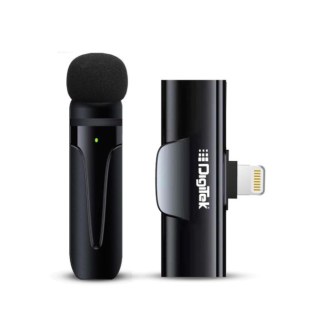 Digitek Dwm-002 Wireless Microphone & Receiver With 8-Pin Connector For Noise Cancellation