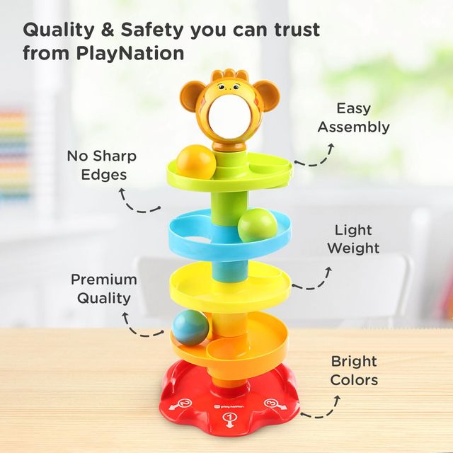 Play Nation Roll Ball Giraffe Shaped Set - Multicolour