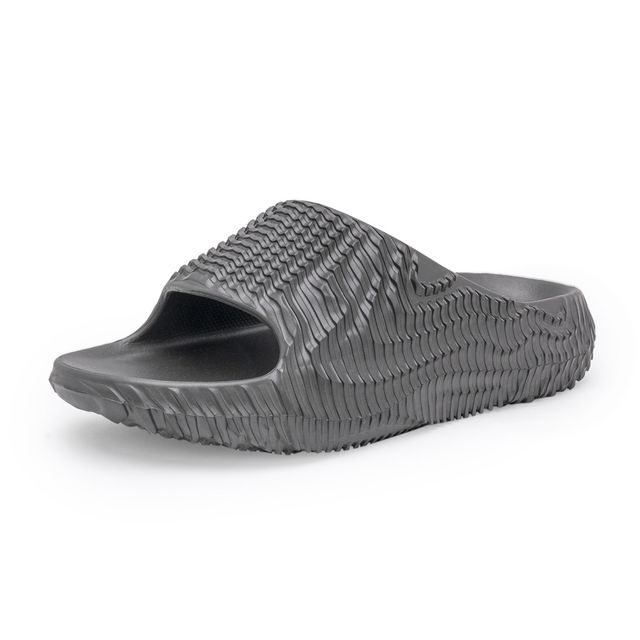 Red Tape Casual Sliders For Men | Relaxing Slip-On Support | Dark Grey | Size 7