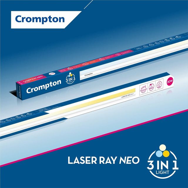 Crompton Laser Ray Neo 3in1 Cct 20w Led Batten