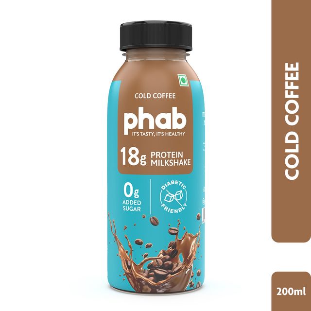 Phab Cold Coffee 18G Protein Milkshake 200 ml Combo