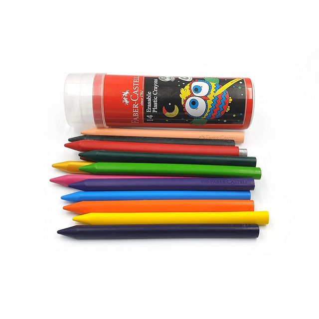 Faber-Castell Erasable Crayon Tin With Gold Silver