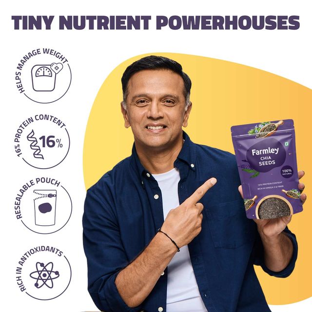 Farmley Premium Natural Chia Seeds Rich in Protein & Fiber