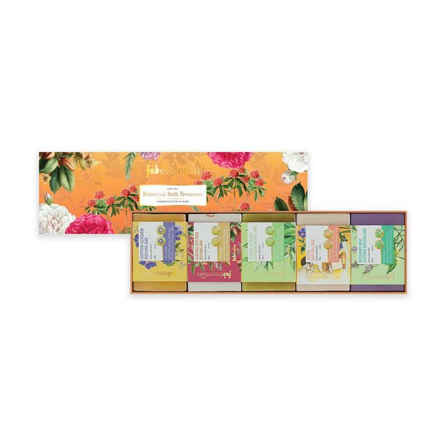 Fabessentials Botanical Assorted Bathing Bars Gift Set |Almond Glycerin Bathing Bar | Pack Of 5