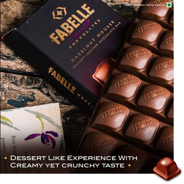 Fabelle Hazelnut Mousse Centre Filled Handcrafted bar
