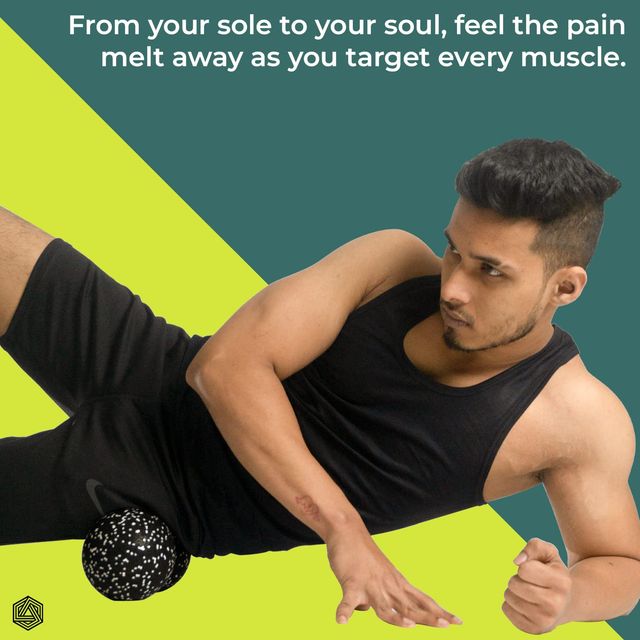 Boldfit Lacrosse Massage Ball For Physiotherapy Peanut Ball Massage Roller