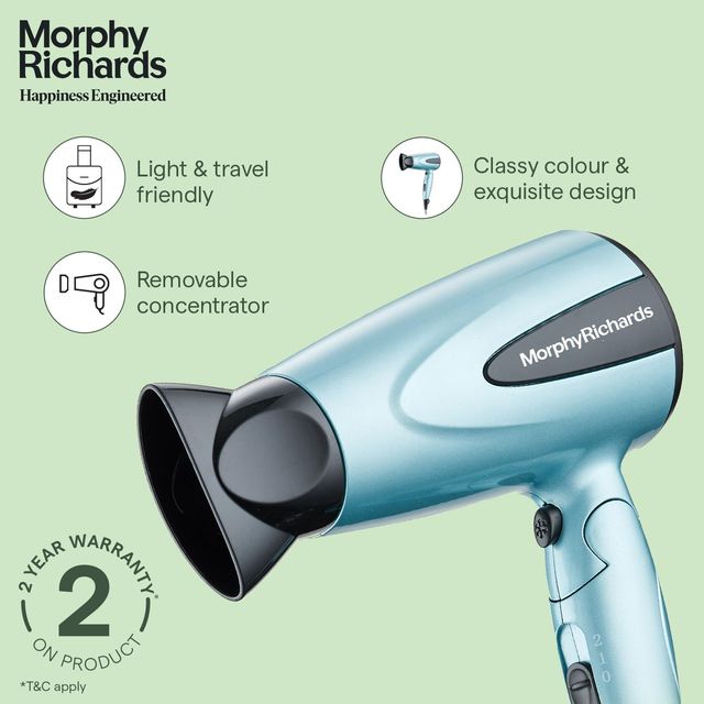 Morphy Richards iDazzle HD121DC 1200W Hair Dryer - Foldable Design