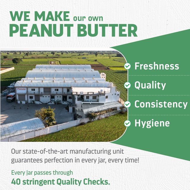 Pintola All Natural Peanut Butter, Extra Crunchy, Unsweetened, 30g Protein, Vegan, Gluten Free