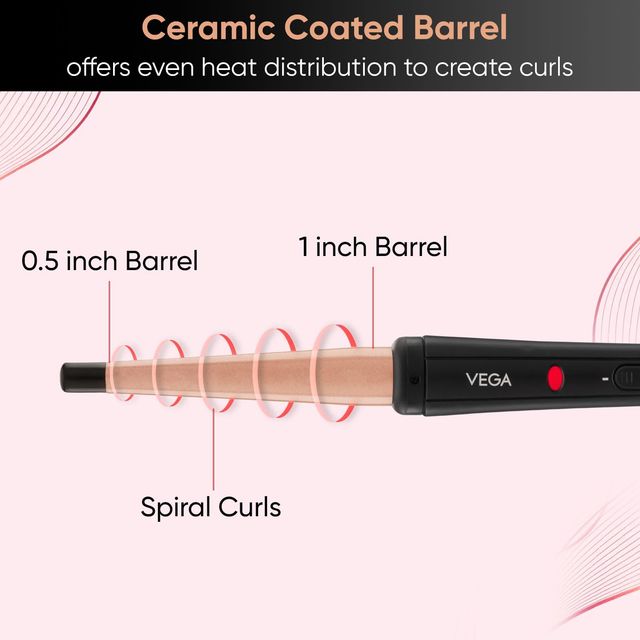 VEGA VHCH-05 Hair Curler - Ceramic | Corded Electric | Quick Heatup Technology