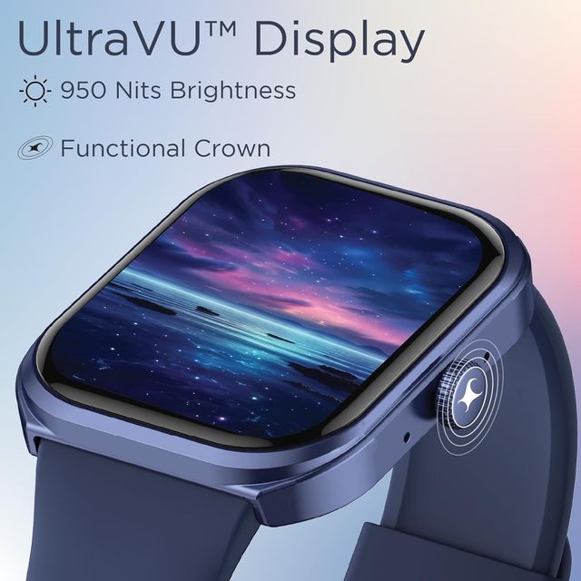 Fastrack Limitless Fs2+ Smartwatch|2.01 Inch Ultravu Display|Functional Crown|Bt Calling Black