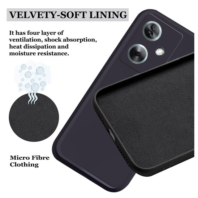Artistque Case for Oppo A79 5g Back Cover - Plain Liquid Silicone