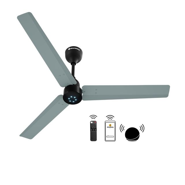 Atomberg Renesa Smart BLDC Ceiling Fan, 1200mm, with IoT & Remote, LED Indicators, Misty Teal