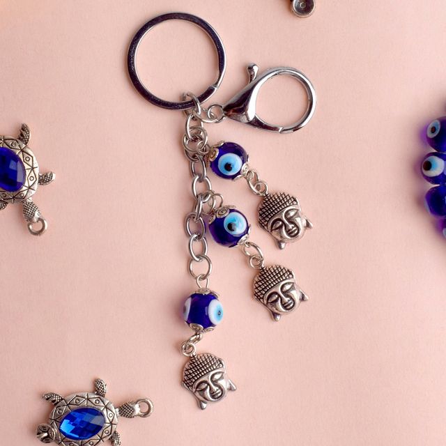 Satvik Mother's Day Gifting Buddha Evil Eye Key Chain