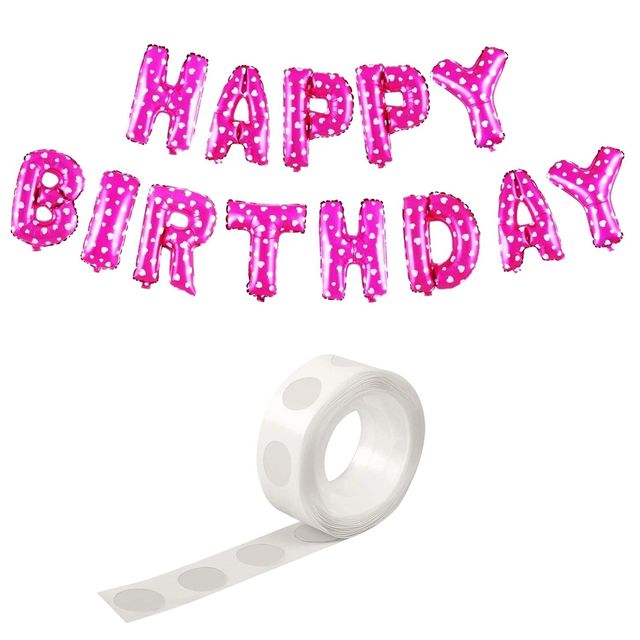 Party Propz Happy Birthday Blue Foil Balloon Alphabet With Glue Dot