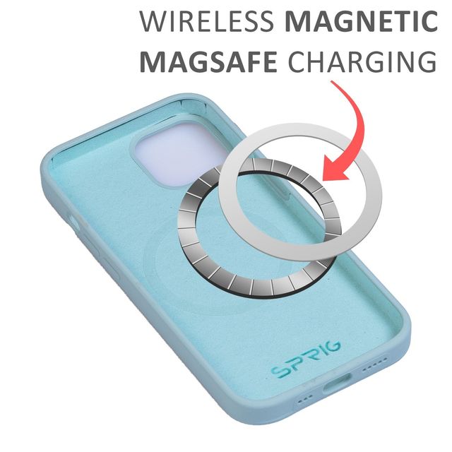 Sprig Premium Back Cover for Apple Iphone 14 Pro Max Liquid Silicone Shock Proof | Light Green | MagSafe Compatible