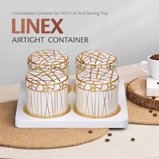Selvel Linex 4pc serving set 430 Ml - White