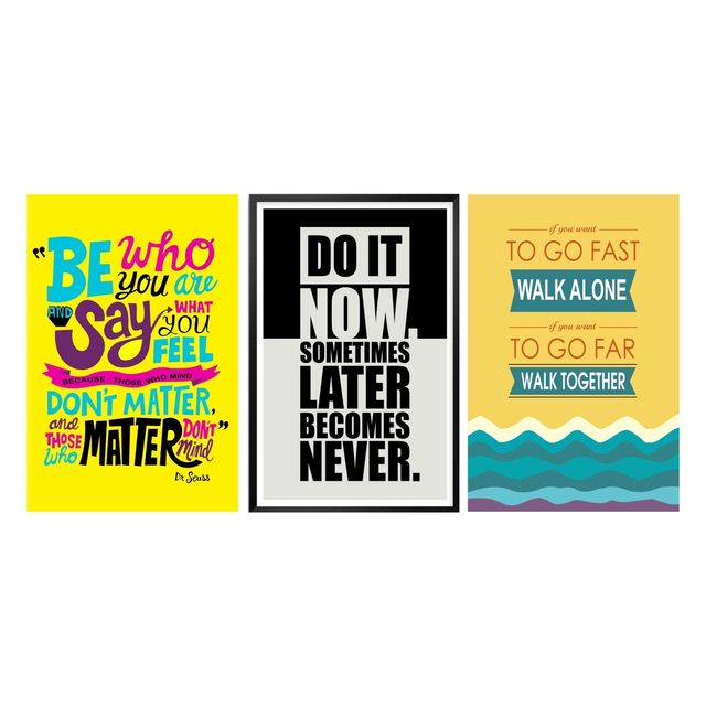 Paper Plane Design Sports Players Motivational Wall Posters | Size 12 X 18 Inch | D85 (1pc) & Paper Plane Design Inspirational Motivational Wall Posters | Set Of 3 | Size 12 X 18 Inch | D69 (1pc) Combo